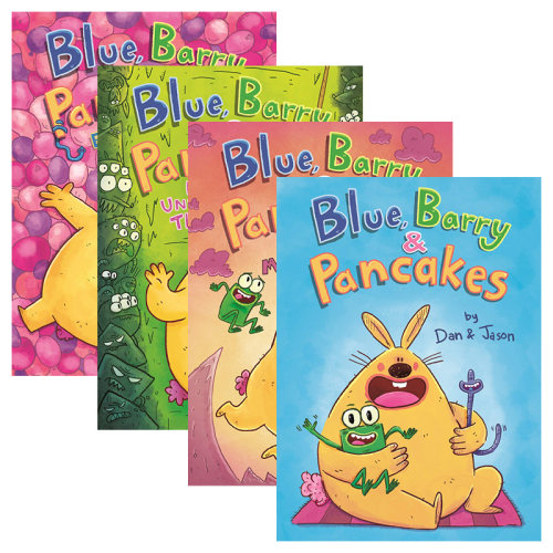Blue,Barry & Pancakes 兔子、蠕虫和青蛙的故事 4册 精装儿童友谊全彩漫画进口原版英文书籍