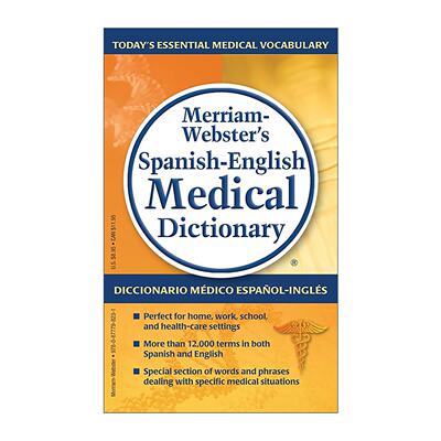 原版 Merriam-Webster’s Spanish-English Medical Dictionary 韦氏西班牙语-英语双解医学词典 进口原版书籍