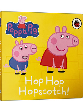 英文原版 HopHop Hopscotch! 小猪佩奇数字认知纸板书 跳房子 英文版 进口英语原版书籍