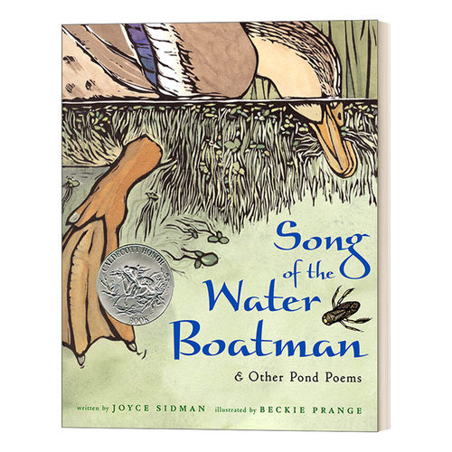 英文原版 Song of the Water Boatman and Other Pond Poems 池塘的细语 请为我倾听 凯迪克银奖绘本 英文版 进口英语原版书籍