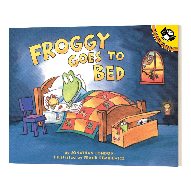 Froggy Goes to Bed 青蛙小吉去睡觉 大开绘本进口原版英文书籍