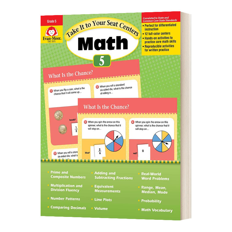英文原版 Take it to your seat math centers grades 5 核心技能训练系列 数学 五年级 英文版 进口英语原版书籍