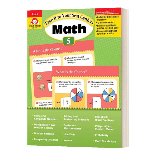 英文原版 Take it to your seat math centers grades 5 核心技能训练系列 数学 五年级 英文版 进口英语原版书籍