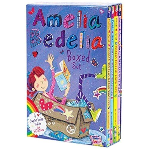糊涂女佣1-4册盒装 Amelia Bedelia Chapter Book Box Set 英文原版绘本 艾米莉亚系列 儿童桥梁初级章节书