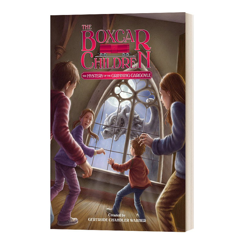 英文原版 The Mystery of the Grinning Gargoyle 咧嘴笑的石像鬼之谜 棚车少年137 The Boxcar Children Mysteries 进口英语书籍