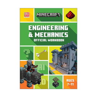 英文原版 Minecraft Education STEM Engineering and Mechanics Official Workbook 我的世界英国小学工程与力学练习册7-11岁