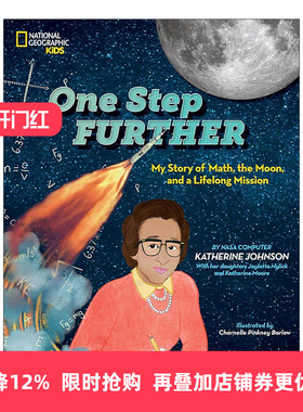 英文原版 One Step Further 更进一步 关于数学 月球和终身使命的故事 儿童精装女性传记绘本 Katherine Johnson 进口英语原版书籍