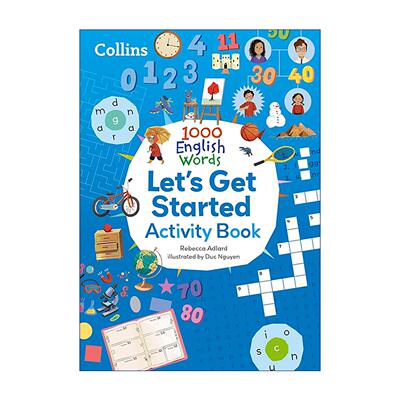 英文原版 Collins 1000 English Words Activity Book: Let’s get started 柯林斯少儿英语1000词活动书 起步篇 趣味单词游戏