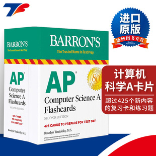 英文原版 AP Computer Science A Flashcards 巴朗备考 美国大学预修课程AP 计算机科学A卡片 第二版 英文版 进口英语原版书籍