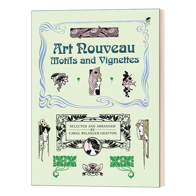 Art Nouveau Motifs and Vignettes  新艺术风格主题和小插曲 插画图案进口原版英文书籍