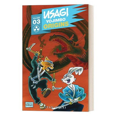 英文原版 Usagi Yojimbo Origins Vol.3 The Dragon Bellow Conspiracy 兔子起源系列3 龙吼阴谋 兔子浪人 兔子武士 英文版 进口书