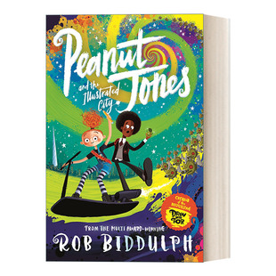 英文原版 Peanut Jones and the Illustrated City from the creator of Draw with Rob 花生琼斯与纸上城市 章节读物 进口书籍