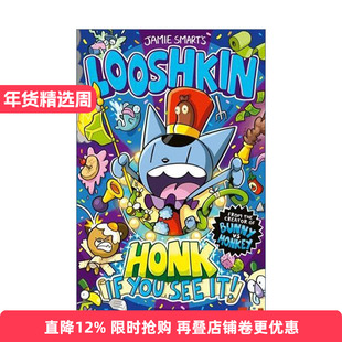 英文原版 Looshkin Honk If You See It 世界上疯狂的猫鲁什金 看见了就鸣笛 Jamie Smart畅销儿童幽默漫画 进口英语原版书籍