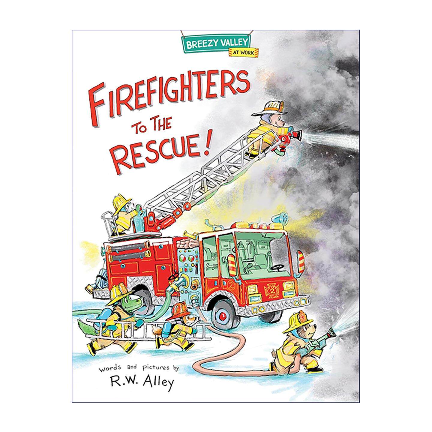 英文原版 Firefighters to the Rescue Breezy Valley at Work 我们的微风谷 好忙的消防员 儿童职业启蒙精装绘本 小熊帕丁顿系列