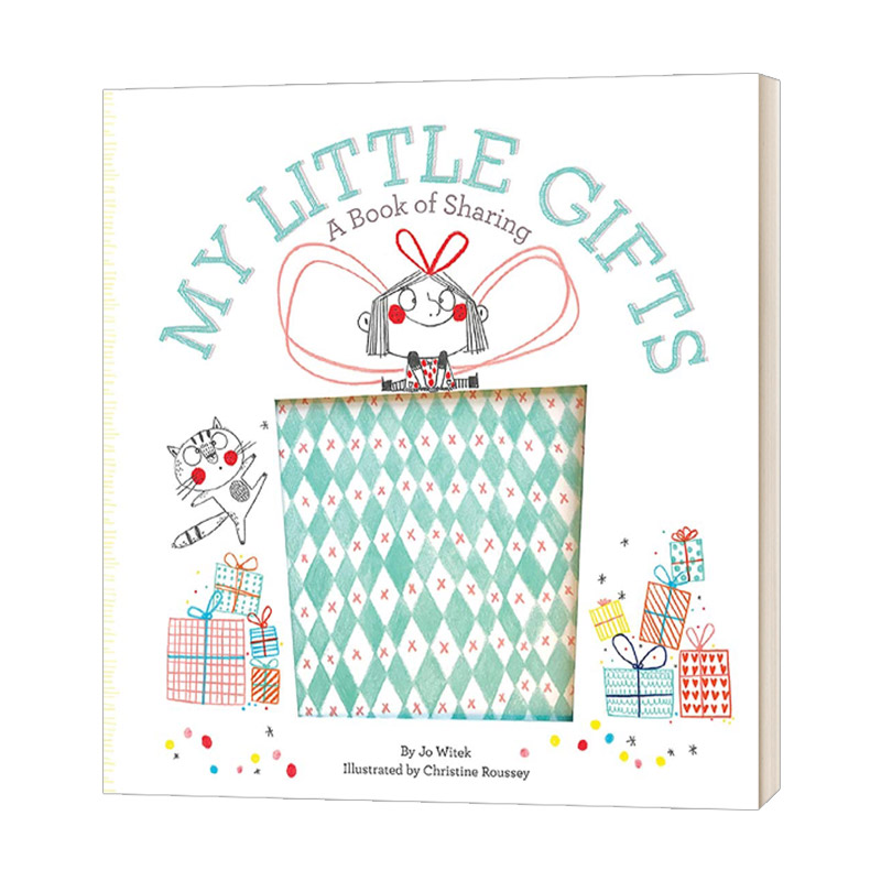 英文原版 My Little Gifts A Book Of Sharing 我的小礼物 分享之书 纸板书 洞洞书 女孩成长的心理状态及情感变化 进口英语书籍