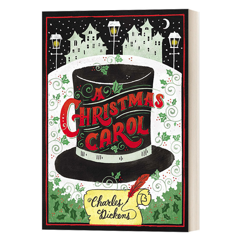 英文原版 A Christmas Carol Puffin Chalk圣诞颂歌粉笔画封面版 Charles Dickens经典文学英文版进口英语原版书籍