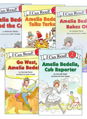 I Can Read Level 2 Amelia Bedelia 阿米莉亚 糊涂女佣第二阶段5册进口原版英文书籍