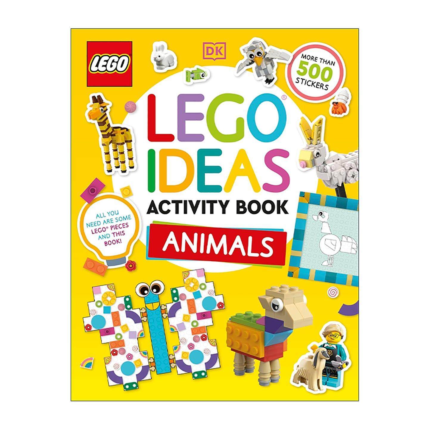 英文原版 LEGO Ideas Activity Book Animals 乐高创意活动 动物 儿童益智游戏 500+贴纸 英文版 进口英语原版书籍