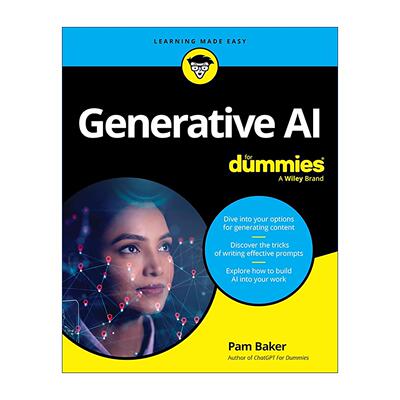 英文原版 Generative AI For Dummies 生成式AI 达人迷 入门参考系列 英文版 进口英语原版书籍