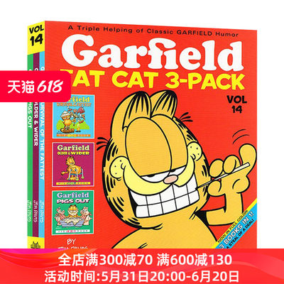 Garfield Fat Cat 3-Pack #14 加菲猫漫画3本套装14进口原版英文书籍
