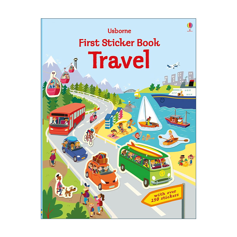 英文原版 Usborne First Sticker Book Travel 第一本贴纸书 旅游 英文版 进口英语原版书籍