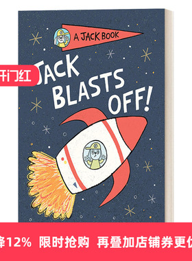 英文原版 A Jack Book 02 Jack Blasts Off 兔子杰克之书系列2 杰克离开了 儿童精装章节桥梁书故事绘本 幽默笑话 英文版 进口书籍