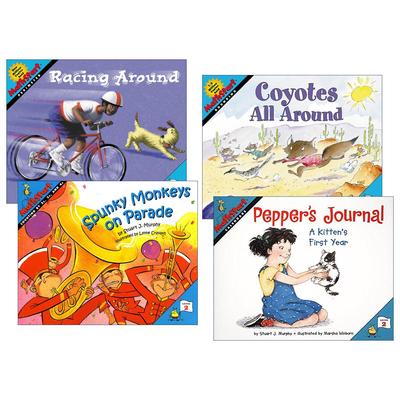 英文原版 Mathstart Level 2 数学启蒙绘本2级系列4册 到处是土狼 胡椒的日志 英文版 进口英语原版书籍