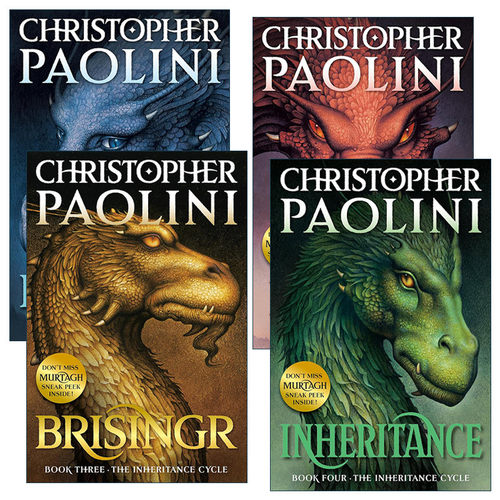 英文原版 The Inheritance Cycle 遗产三部曲系列1-4册 伊拉龙长老 青少年奇幻动作冒险小说 Christopher Paolini 英文版 进口书籍