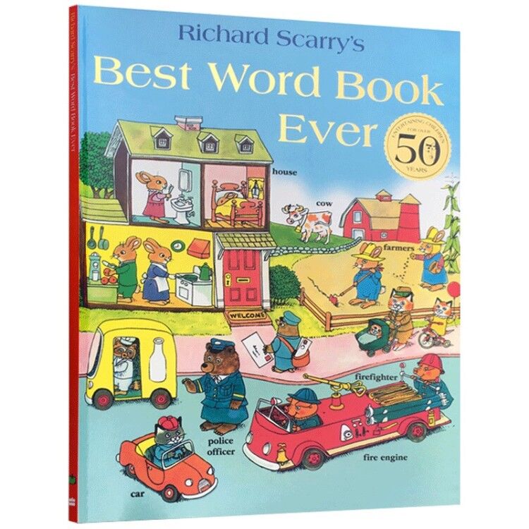 会讲故事的单词书 Best Word Book Ever 英文原版 英语单词词汇认知书 儿童英文绘本 斯凯瑞金色童书 进口英语书  Richard Scarry