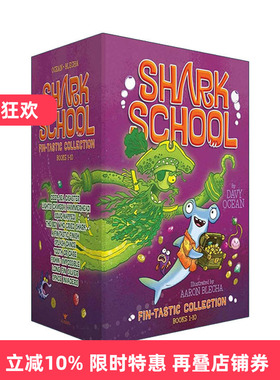 英文原版 Shark School Fin-tastic Collection Books 1-10 鲨鱼学校1-10册盒装 英文版 进口英语原版书籍