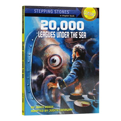 海底两万里 英文原版小说 20 000 Leagues Under the Sea A Stepping Stone Book Classic 科幻冒险小说 进口英语书 凡尔纳