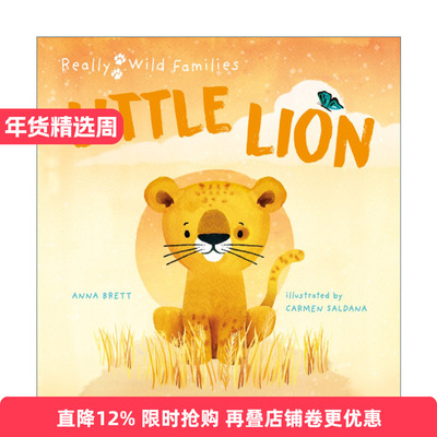 英文原版 Little Lion A Day in the Life of a Lion Cub 小狮子的一天 儿童动物精装绘本 Really Wild Families 进口英语原版书籍