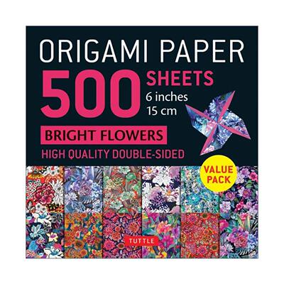 英文原版 Origami Paper 500 sheets Bright Flowers 6