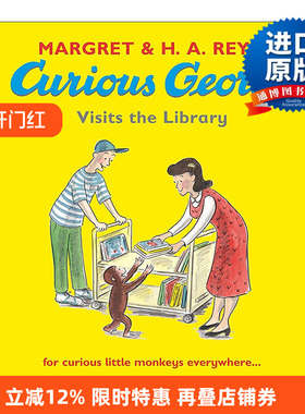 英文原版 Curious George Visits the Library 好奇猴乔治参观图书馆 儿童趣味图画故事绘本 英文版 进口英语原版书籍