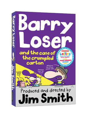 英文原版 Barry Loser and the Case of the Crumpled Carton 倒霉蛋巴里和和皱巴巴的纸盒案件 倒霉蛋巴里幽默漫画小说 进口书籍