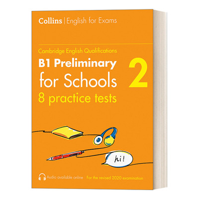 英文原版 Practice Tests for B1 Preliminary For Schools Vol2 剑桥PET考试8套模拟题 第2辑 英文版 进口英语原版书籍