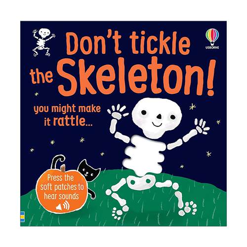 英文原版 Usborne Don't Tickle the Skeleton 别给骷髅挠痒痒 尤斯伯恩儿童触摸发声绘本 纸板书 万圣节主题 进口英语原版书籍