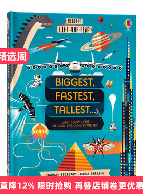 英文原版 Lift-the-flap Biggest  Fastest  Highest  Strongest 尤斯伯恩翻翻学 绘本 大快高壮 儿童科普 英文版 进口英语书籍
