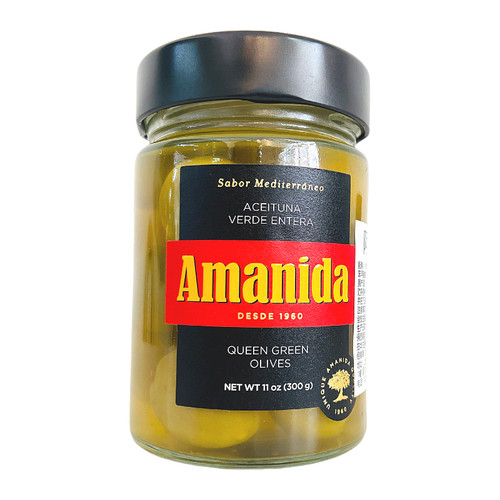 阿曼尼达腌汁绿橄榄西班牙进口腌渍风味卡拉塔黑橄榄300克酱腌菜