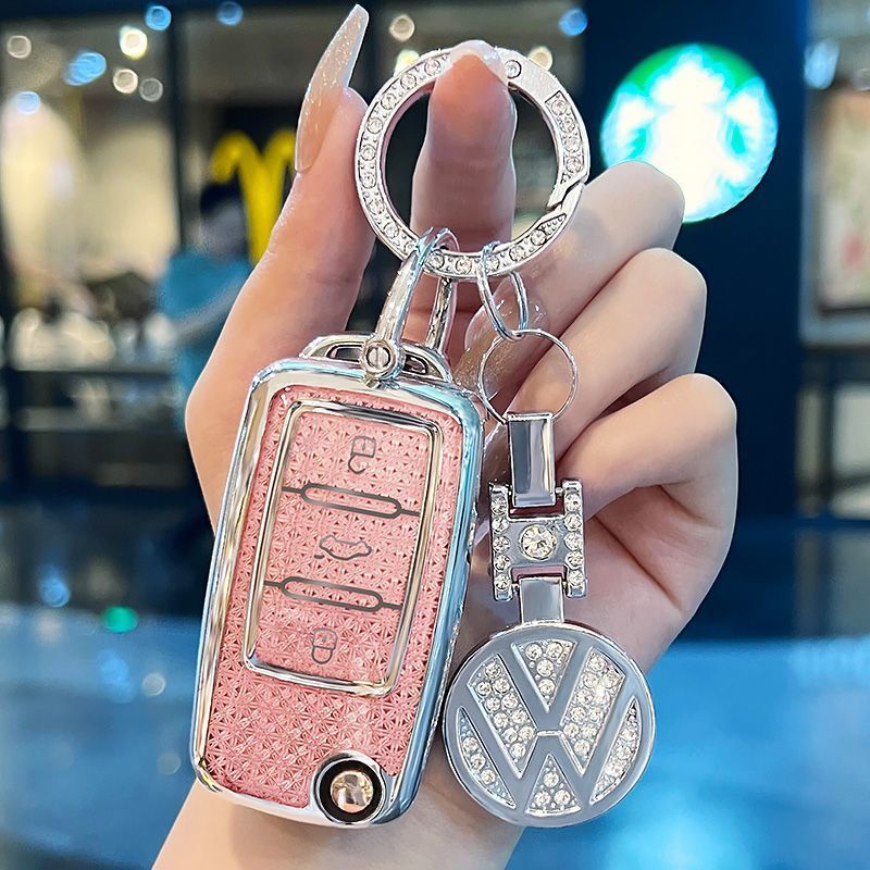 适用于大众途观L钥匙套id3id4途昂x揽巡帕萨特pro高尔夫8凌渡L扣