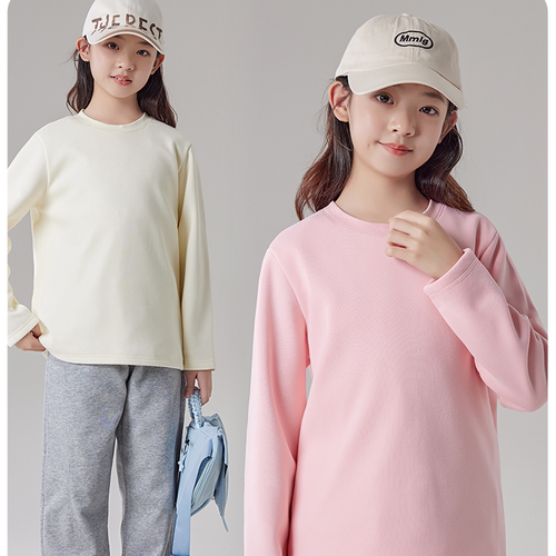 【90白鹅绒】青少年鹅绒卫衣秋冬男女童长袖T百搭保暖打底衫A002