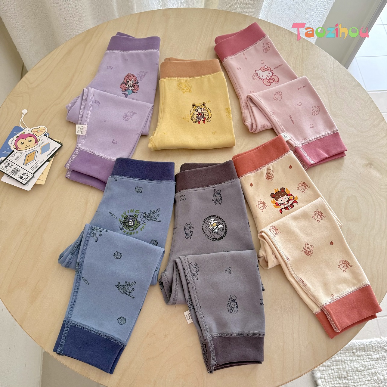 【小梨专享】10A抗菌山茶花香秒吸汗纯棉280克卡通儿童家居服5238