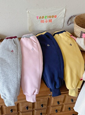 750克巨厚过冬款考拉绒羊毛蚕丝休闲裤儿童卫裤HD25913【不加单】