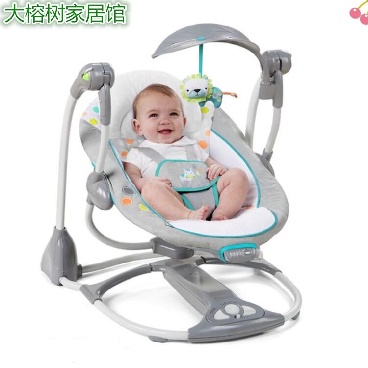 多功能音乐电动秋千椅便携式可折叠婴儿安抚摇摇椅智能婴幼儿摇床