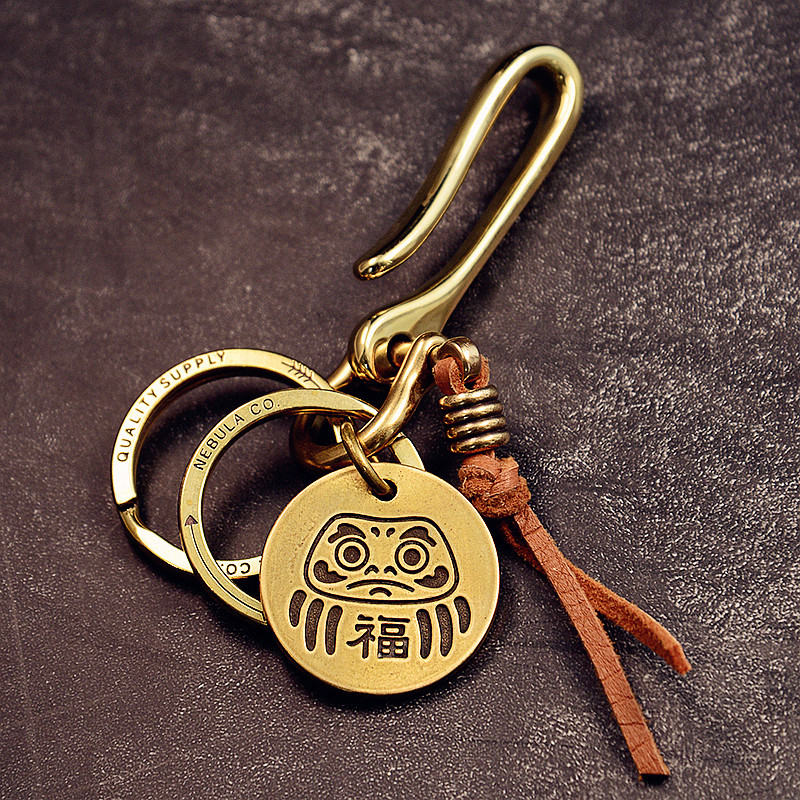 纯铜金属U型黄铜钩扣财布钩子纯黄铜U型钩扣户外汽车钥匙扣钥匙圈