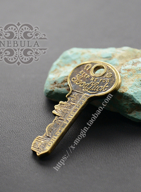 复古1933芝加哥世博会纪念黄铜幸运钥匙复刻做旧GOODLUCK好运钥匙