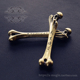 手工复古做旧黄铜腿骨挂坠天生硬骨钥匙挂件骨头挂坠吊坠项坠礼物