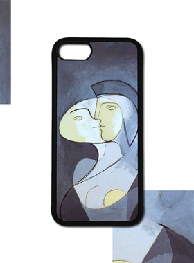 毕加索抽象艺术适配iPhone XR手机壳蓝色XS MAX防摔苹果13Mini/12小众17Pro新款16Pro Max华为P80