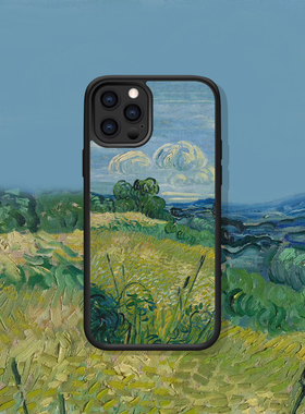 梵高绿色麦田适用于iphone16Pro MAX/15/14印象派油画苹果华为Mate60小米OPPO一加vivo手机壳