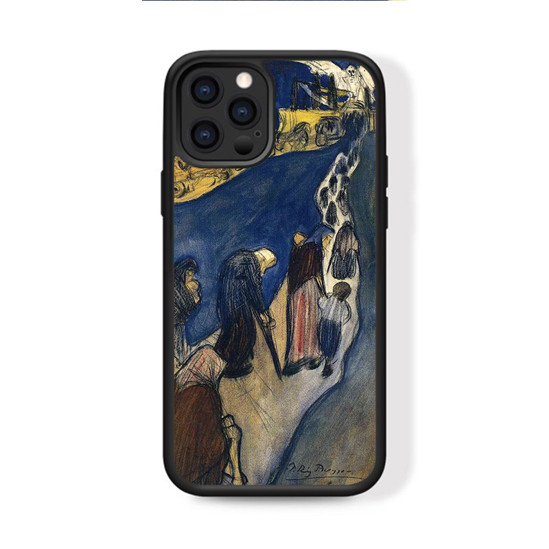 毕加索路的尽头适配iPhone14Pro MAX复古艺术苹果13p美术生手机壳